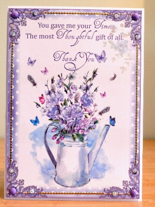 2 Thank You Watering Can Card Fronts by Debbie Knechtel