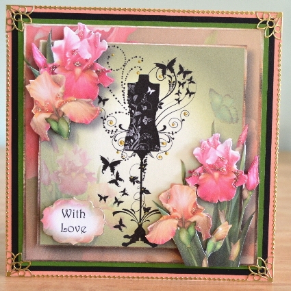 Butterfly Mannequin & Blush Iris by Debbie Knechtel