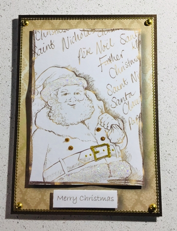 Golden Father Christmas by Debbie Knechtel