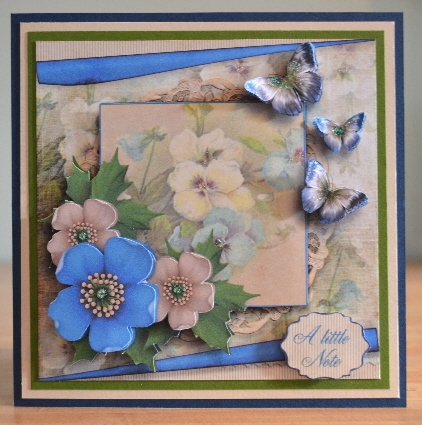 Vintage Christmas Card Kit Blue 1030 by Debbie Knechtel