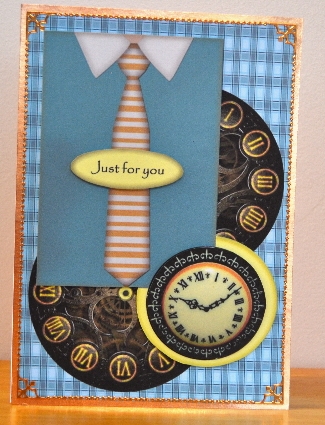 Male card Shirt & Tie Vintage by Debbie Knechtel