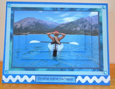 Do What Makes You Happy - Pyramid Card 4 x 6 by Debbie Knechtel