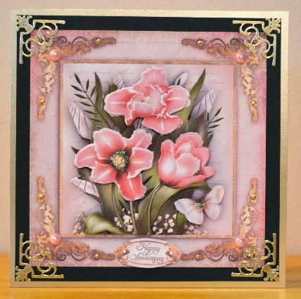 Vintage Pink Tulips for All Occasions Card Mini Kit by Debbie Knechtel