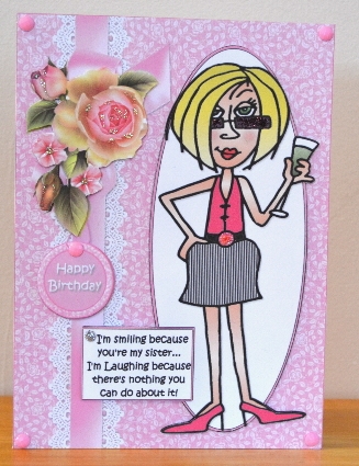 J.J about her sister quick card by Debbie Knechtel