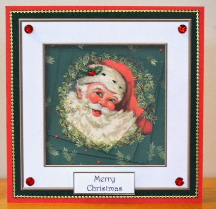 Smiling Santa Twisted Pyramage by Debbie Knechtel