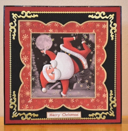 HIP HOP SANTA 7x7 Christmas Card Topper, Decoupage & Inserts Mini Kit by Debbie Knechtel