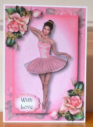 Beautiful Ballerina - Pink Roses by Debbie Knechtel