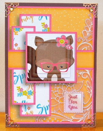 Cardtopper Pyramids 1389 little squirl by Debbie Knechtel