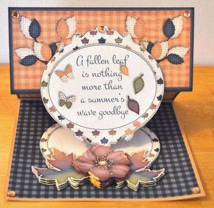 Flying Easel Autumn Fall Card 1506 by Debbie Knechtel