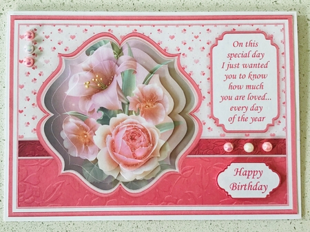 LILY ROSES & VERSE A5 Card Topper & Pyramage  by Debbie Knechtel