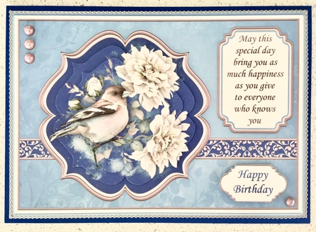 CHAFFINCH & VERSE A5 Card Topper & Pyramage  by Debbie Knechtel