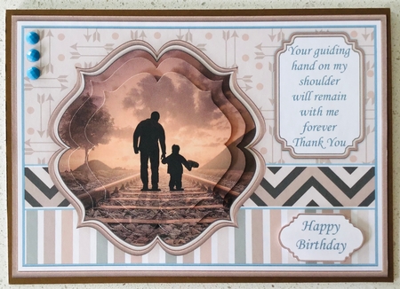WALK WITH ME A5 Quick Pyramage Card by Debbie Knechtel