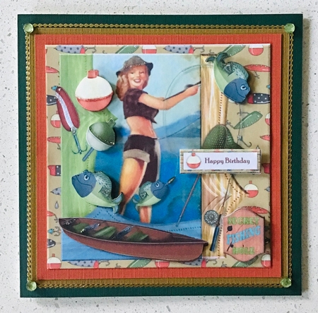 Fishing Lady Mini Kit by Debbie Knechtel