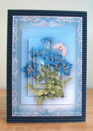 Vintage Floral 53.1, Gentian by Debbie Knechtel
