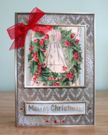 Holly Wreath Quick Card by Debbie Knechtel