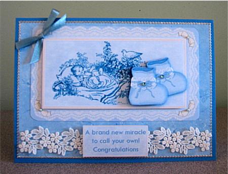 Vintage New Baby Boy Toppers by Debbie Knechtel