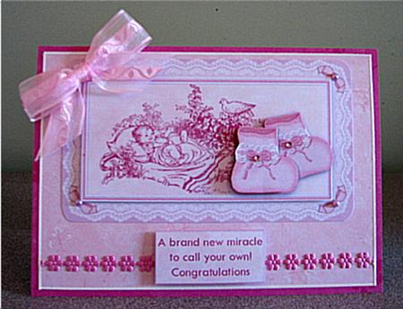 Vintage New Baby Girl Toppers by Debbie Knechtel