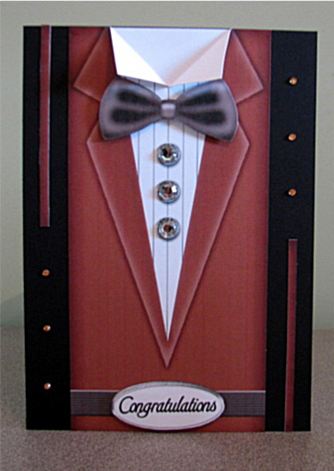 Dressed to Thrill!! Man's Quick Card with 3D Decoupage by Debbie Knechtel