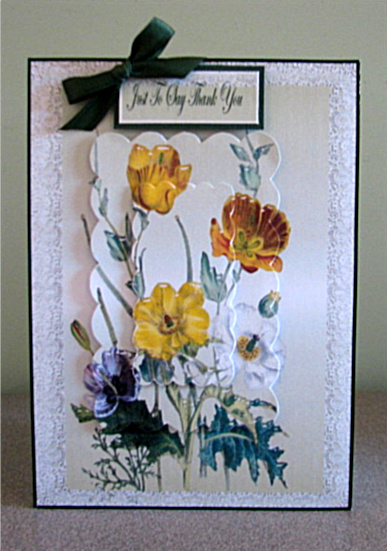 Mint Green Framed Flowers by Debbie Knechtel