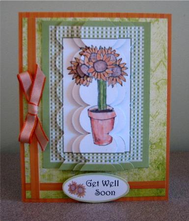 From the Heart Side Scallop Stacker Design Sheet - Sunflower by Debbie Knechtel