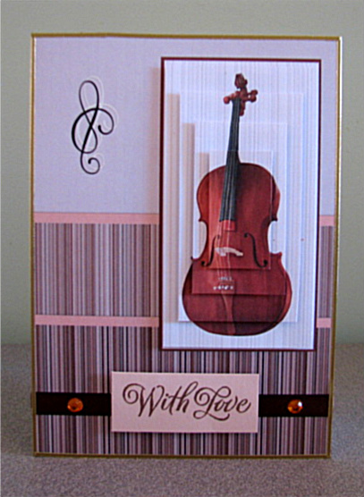 Cello Pyramid Card Front by Debbie Knechtel