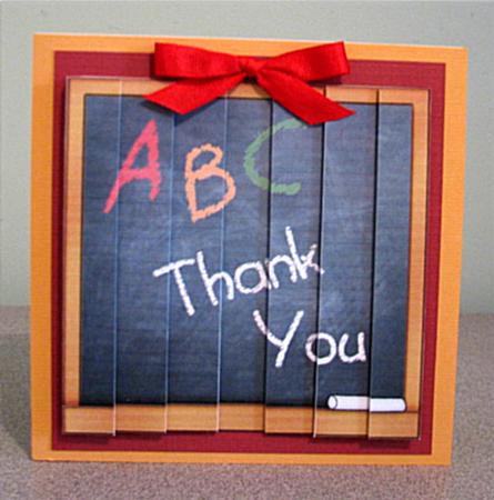 Thank You!! Blackboard Quick Card with Side Stacker Topper by Debbie Knechtel