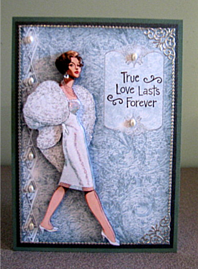 Fashionista Ursulina with Blank Tag by Debbie Knechtel