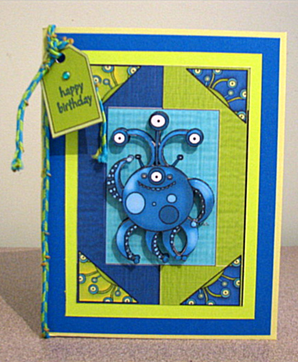 Alien 2 Birthday Fold Back by Debbie Knechtel
