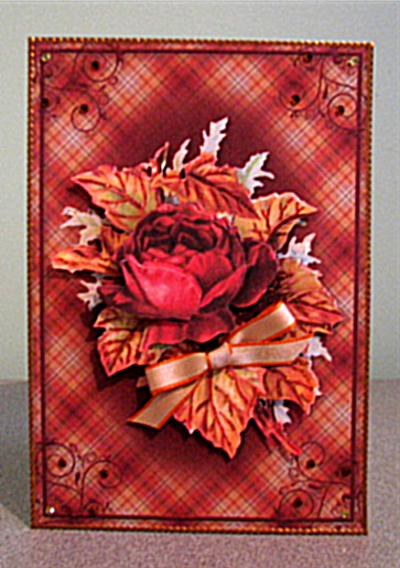 Antique Rose Card Front by Debbie Knechtel