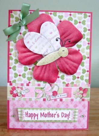 Butterflies and Flowers Mother's Day Card by Debbie Knechtel