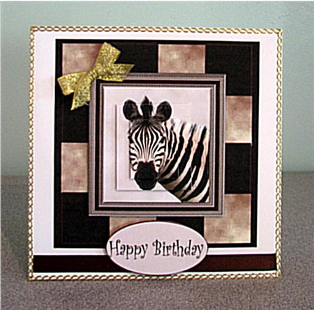 Stunning Zebra Pyramid Happy Fathers Day Happy Birthday Wel by Debbie Knechtel