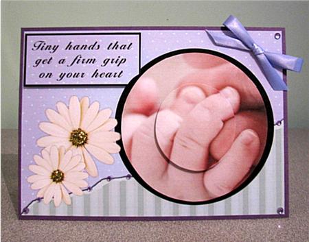 Get a Grip Modern Baby Card by Debbie Knechtel