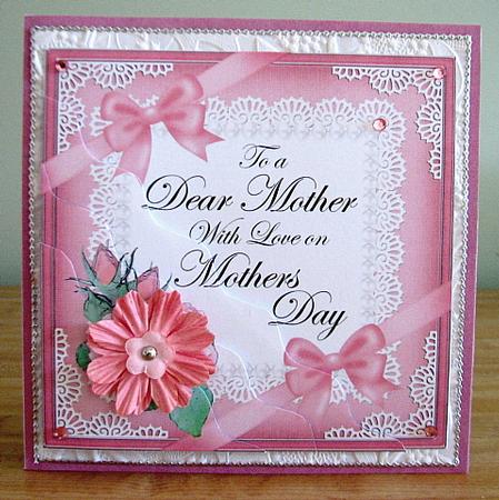 Mother Mothers Day Rose and Lace Wavy Corner Side Stacker by Debbie Knechtel