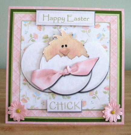 Cute Chick Square Card Front Various Occasions by Debbie Knechtel