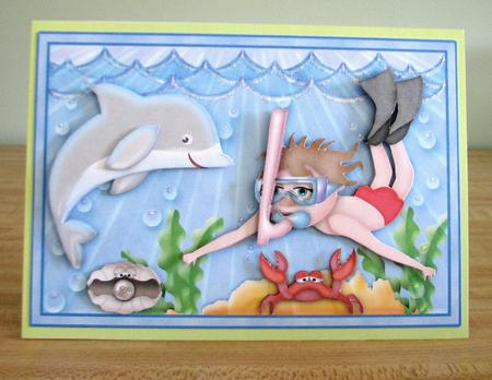 Swimming Under the Sea Topper & Decoupage by Debbie Knechtel