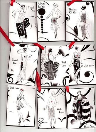 Art Deco Notecard Set - 10 in Set by Debbie Knechtel