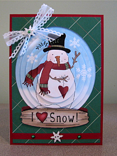 Snowman Snowglobe by Debbie Knechtel