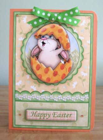 Hatching Easter Bunny Topper and Decoupage by Debbie Knechtel
