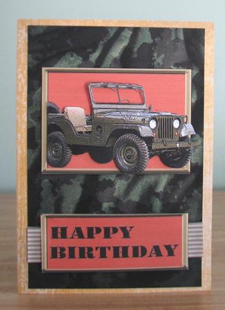 Birthday Jeep Card by Debbie Knechtel