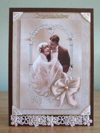 Vintage Wedding Couple by Debbie Knechtel