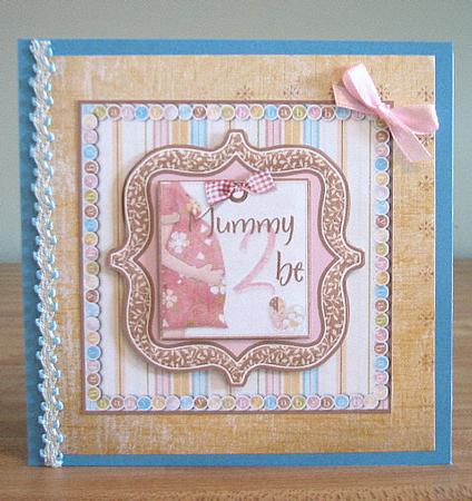 Two on a Sheet Baby & Mum to Be Card Toppers by Debbie Knechtel