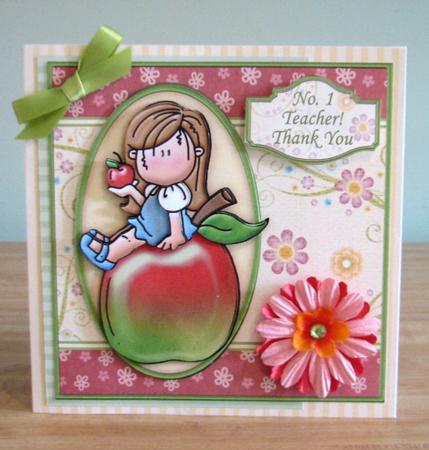 Apple a Day Get Well or Teacher Decoupage by Debbie Knechtel