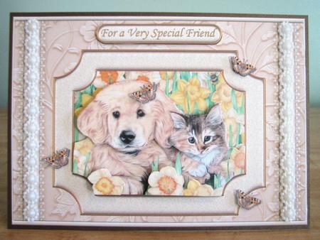 Cat & Dog Special Friends Decoupage by Debbie Knechtel