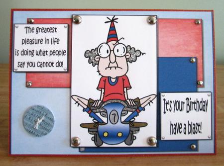 Gus is Having a Blast Quick Card by Debbie Knechtel