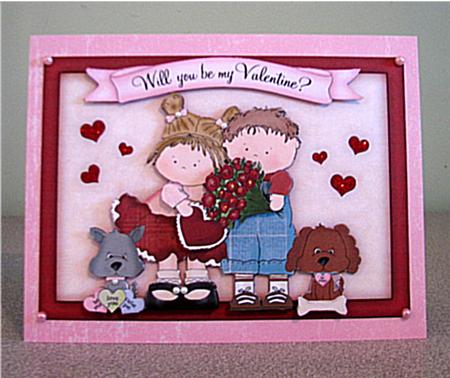 Will You Be My Valentine? - Decoupage Card by Debbie Knechtel
