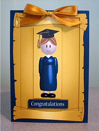 Graduation Girl in Blue by Debbie Knechtel
