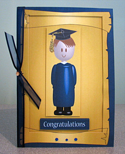 Graduation Boy in Blue by Debbie Knechtel