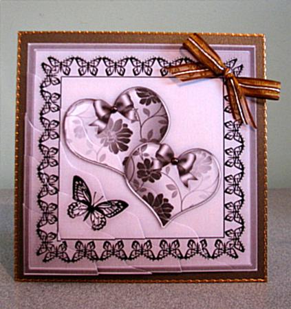 Elegant Romance Romantic Hearts Wavey Corner Stacker by Debbie Knechtel