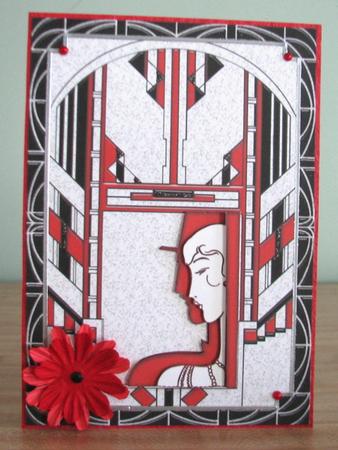 Art Deco Couple A4 Pyramid and Decoupage Layers by Debbie Knechtel