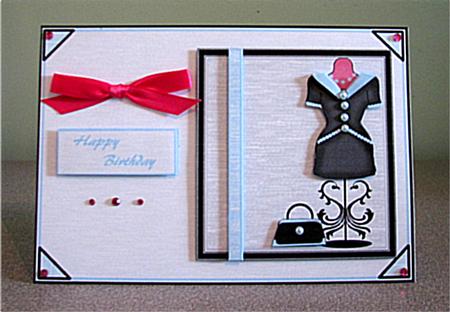 Dress and Bag Card Front by Debbie Knechtel